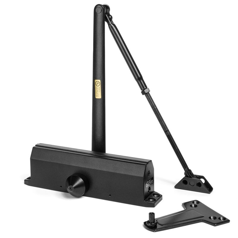 Dynasty Hardware Door Closer, Grade 1 Heavy Duty Commercial Hydraulic Closer, Self-Closing, Adjustable Spring Size 3-6, Surface Mount, Sprayed Duronotic Bronze, Series 1636 - Image 2